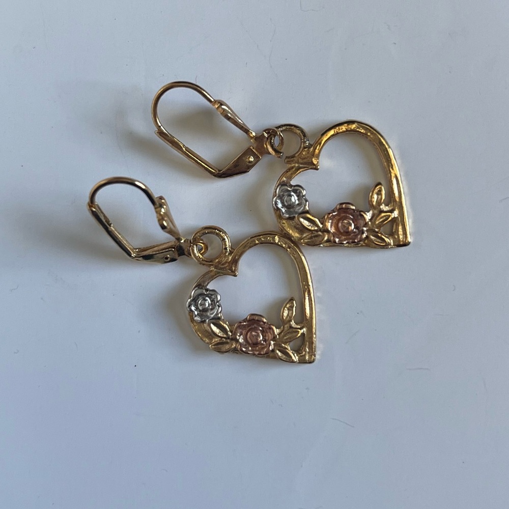 Gold Heart Earrings